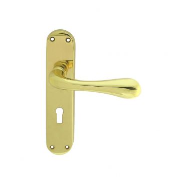 Click Here To Enlarge This Photo Of EL21 - Carlisle Brass Manital 'Astro' Lock Lever Handles Polished Brass