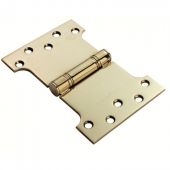 H2N1435PVD - Carlisle Brass Eurospec 102mm x 127mm x 3mm Parliament Hinges c&sol;w Screws PVD Stainless Brass