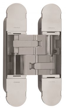 Click Here To Enlarge This Photo Of CI001131NIK00 - Carlisle Brass CEAM 1131 3D Concealed Hinge 160 x 32mm &lpar;Max 80kg per 2 hinges&comma; 120kg per 3 hinges&rpar; Nickel Plated