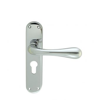 Click Here To Enlarge This Photo Of EL21YCP - Carlisle Brass Manital 'Astro' Euro Profile Lock Lever Handles &lpar;47&period;5mm c&sol;c&rpar; Polished Chrome