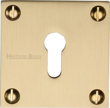 Click Here To Enlarge This Photo Of BAU1556-SB Heritage Brass Keyhole Escutcheon Satin Brass Finish