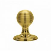 DK37C - Carlisle Brass Delamain Reeded Mortice Knobs &lpar;Concealed Fix&rpar; Polished Brass