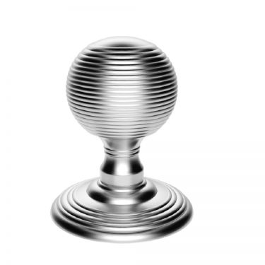 Click Here To Enlarge This Photo Of DK37CSC - Carlisle Brass Delamain Reeded Mortice Knobs &lpar;Concealed Fix&rpar; Satin Chrome