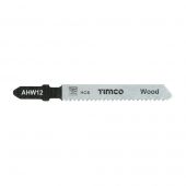 TIMCO AHW12 - 5pcs HCS Jigsaw Blades for Wood &lpar;T119B Bosch equiv&period;&rpar;