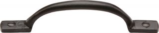 FB1090 152 M&period;Marcus Black Iron Rustic Sash Handle 152mm