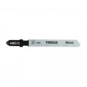 TIMCO AMG12 - 5pcs HSS Jigsaw Blades for Metal &lpar;T118B Bosc equiv&period;&rpar;