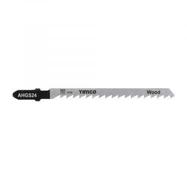 Click Here To Enlarge This Photo Of TIMCO AHGS24 - 5pcs HCS Jigsaw Blades for Wood &lpar;T244D Bosch equiv&period;&rpar;
