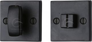 FB155 M&period;Marcus Black Iron Rustic Square Thumbturn & Emergency Release For Bathroom & Bedroom Doors