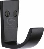 FB156 M&period;Marcus Black Iron Rustic Single Robe Hook