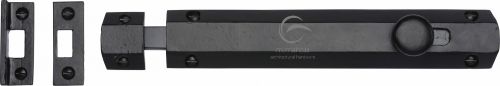 Click Here To Enlarge This Photo Of FB1685 203 M&period;Marcus Black Iron Rustic Door Bolt Flat 8"