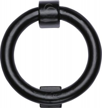 Click Here To Enlarge This Photo Of FB339 M&period;Marcus Black Iron Rustic Ring Knocker