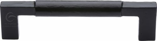 Click Here To Enlarge This Photo Of FB346 227 M&period;Marcus Black Iron Rustic Cabinet Pull Bauhaus Design 203mm