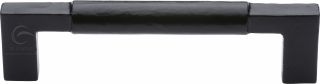 FB346 227 M&period;Marcus Black Iron Rustic Cabinet Pull Bauhaus Design 203mm