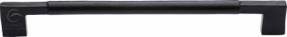 FB346 457 M&period;Marcus Black Iron Rustic Cabinet Pull Bauhaus Design 457mm