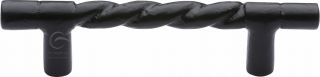 FB349 227 M&period;Marcus Black Iron Rustic Cabinet Pull Rope Design 203mm