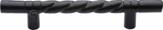 FB349 305 M&period;Marcus Black Iron Rustic Cabinet Pull Rope Design 305mm
