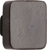 FB3674 32 M&period;Marcus Black Iron Rustic Cabinet Knob Square Design 32mm