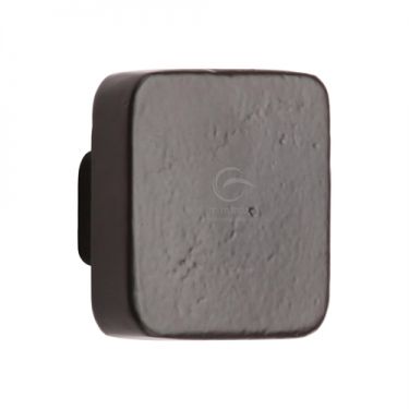 Click Here To Enlarge This Photo Of FB3674 38 M&period;Marcus Black Iron Rustic Cabinet Knob Square Design 38mm