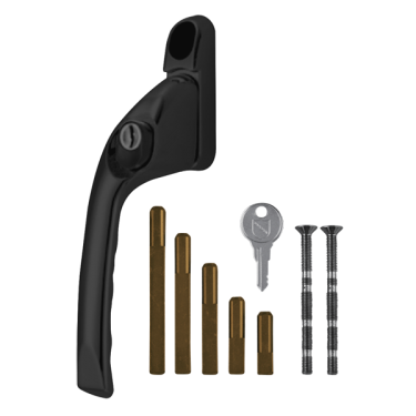 Click Here To Enlarge This Photo Of CH30012 - CHAMELEON Adaptable Multi Spindle Offset Window Espag Handle - Black - LH