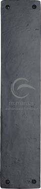 Click Here To Enlarge This Photo Of FB431 M&period;Marcus Black Iron Rustic Fingerplate 305x64mm