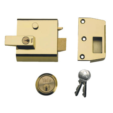 Click Here To Enlarge This Photo Of 2546 - YALE No&period;1 Auto Deadlocking Nightlatch 60mm Brasslux c&sol;w Polished Brass cylinder