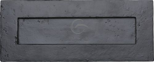 Click Here To Enlarge This Photo Of FB465 254&period;101 M&period;Marcus Black Iron Rustic Letterplate 10 &half;" x 4"