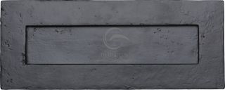 FB465 254&period;101 M&period;Marcus Black Iron Rustic Letterplate 10 &half;" x 4"