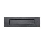 FB467 343 M&period;Marcus Black Iron Rustic Letterplate 13 &half;" x 3 2&sol;3"