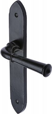 Click Here To Enlarge This Photo Of FB4710 M&period;Marcus Black Iron Rustic Door Handle Lever Latch Hadley Design