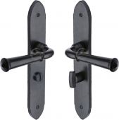 FB4730 M&period;Marcus Black Iron Rustic Door Handle Bathroom Set Hadley Design