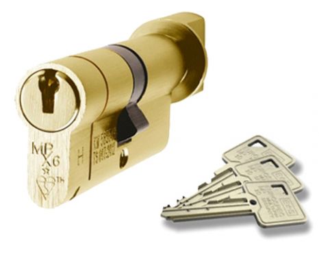 Click Here To Enlarge This Photo Of CYX713100PB - Carlisle Brass Eurospec MPX6 1&ast; British Standard 6 Pin Euro Profile Cylinder & Turn 100mm &lpar;50&sol;50T&rpar; Polished Brass