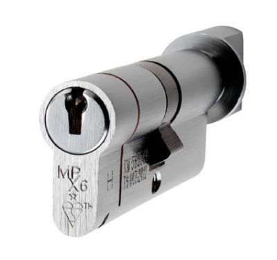 Click Here To Enlarge This Photo Of CYX71390SC - Carlisle Brass Eurospec MPX6 1&ast; British Standard 6 Pin Euro Profile Cylinder & Turn 90mm &lpar;45&sol;45T&rpar; Satin Chrome