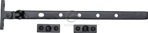 Click Here To Enlarge This Photo Of FB680 254 M&period;Marcus Black Iron Rustic Casement Window Stay 10"
