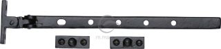 FB680 254 M&period;Marcus Black Iron Rustic Casement Window Stay 10"
