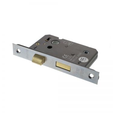 Click Here To Enlarge This Photo Of Atlantic - ALKBATH25SC Mortice Bathroom Lock &lbrack;CE&rsqb; 2&period;5" - Satin Chrome