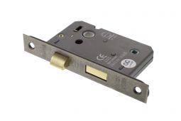 Atlantic - ALKBATH3DS Mortice Bathroom Lock &lbrack;CE&rsqb; 3" - Distressed Silver