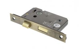 Atlantic - ALKBATH3MAB Mortice Bathroom Lock &lbrack;CE&rsqb; 3" - Matt Antique Brass