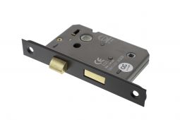 Atlantic - ALKBATH3MB Mortice Bathroom Lock &lbrack;CE&rsqb; 3" - Matt Black