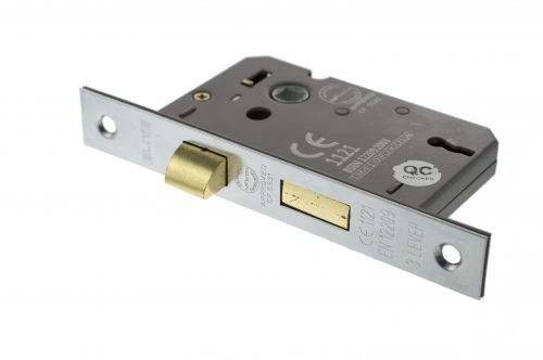 Click Here To Enlarge This Photo Of Atlantic - ALKSASH3LK25SC 3 Lever Key Mortice Sashlock &lbrack;CE&rsqb; 2&period;5" - Satin Chrome
