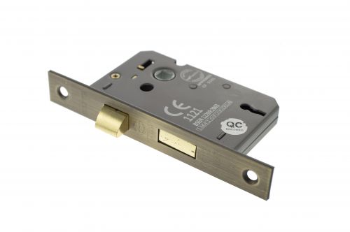 Click Here To Enlarge This Photo Of Atlantic - ALKSASH3LK3MAB 3 Lever Key Mortice Sashlock &lbrack;CE&rsqb; 3" - Matt Antique Brass