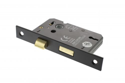Click Here To Enlarge This Photo Of Atlantic - ALKSASH3LK3MB 3 Lever Key Mortice Sashlock &lbrack;CE&rsqb; 3" - Matt Black