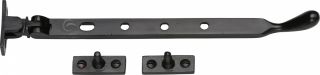 FB992 10 M&period;Marcus Black Iron Rustic Casement Window Stay 10"