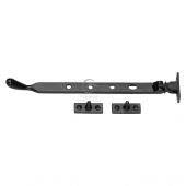 FB992 8 M&period;Marcus Black Iron Rustic Casement Window Stay 8"