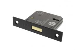 Atlantic - ALKDEAD3LK3MB 3 Lever Key Mortice Deadlock &lbrack;CE&rsqb; 3" - Matt Black