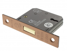 Atlantic - ALKDEAD3LK3USC 3 Lever Key Mortice Deadlock &lbrack;CE&rsqb; 3" - Urban Satin Copper
