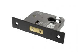 Atlantic - ALKDEADE25MB Euro Profile Mortice Deadlock &lbrack;CE&rsqb; 2&period;5" - Matt Black