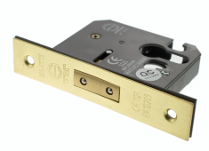 Atlantic - ALKDEADE25SB Euro Profile Mortice Deadlock &lbrack;CE&rsqb; 2&period;5" - Satin Brass