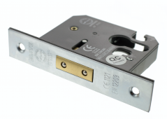 Atlantic - ALKDEADE3SC Euro Profile Mortice Deadlock &lbrack;CE&rsqb; 3" - Satin Chrome