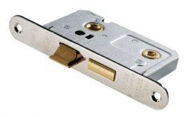 BAE5030NP&sol;R - Carlisle Brass Eurospec Bathroom Lock &lpar;Economy&rpar; 3" &lpar;Radius&rpar; Nickel Plated