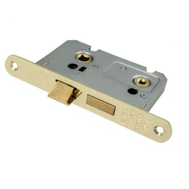 Click Here To Enlarge This Photo Of BAE5025EB&sol;R - Carlisle Brass Eurospec Bathroom Lock &lpar;Economy&rpar; 2&period;5" &lpar;Radius&rpar; Electro Brass
